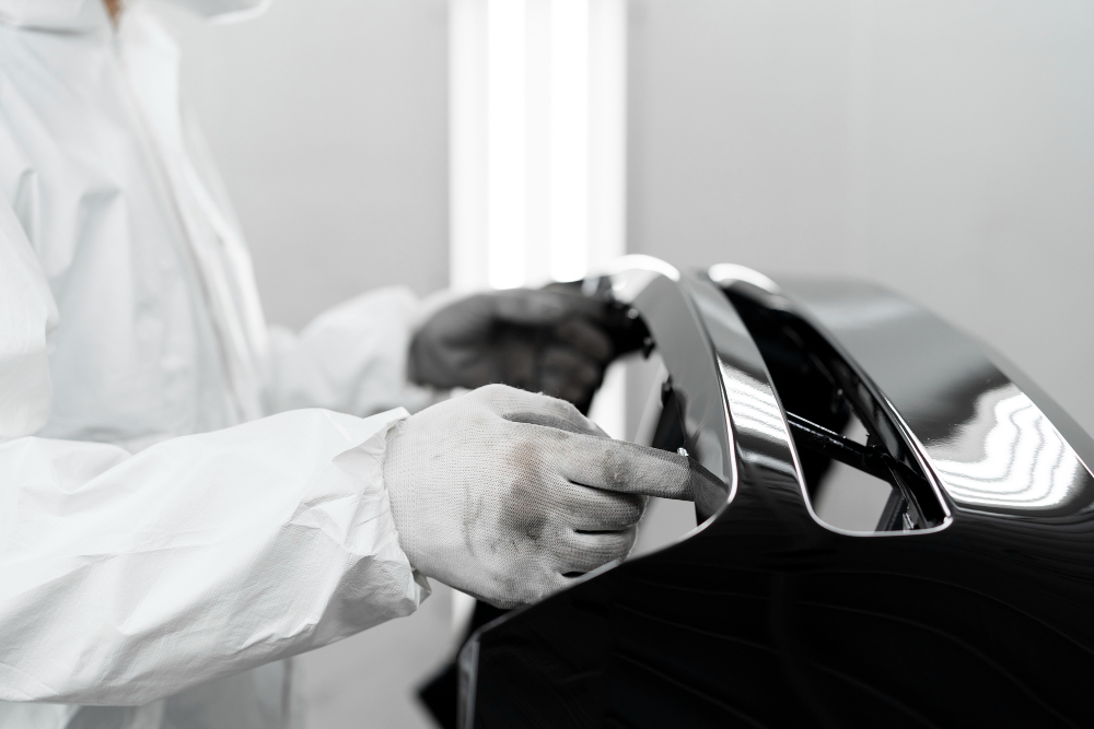 metalowa powierzchnia zabezpieczona powłoką ochronną